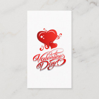 Carte De Visite fête des valentines joyeuses aux coeurs rouges