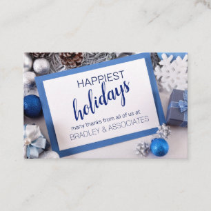 Carte De Visite Fêtes Noël Entreprise Nom personnalisé
