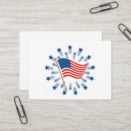 Carte De Visite Feu d'artifice Drapeau Américain 4 juillet