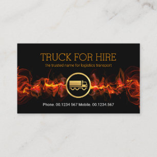 Carte De Visite Feu Rouge éclair foyer Moteur Camion Transport
