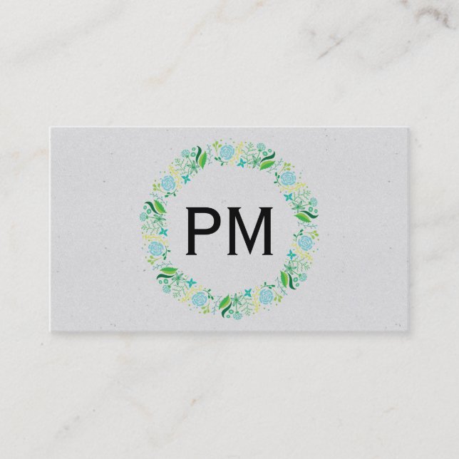 Carte De Visite Feuillage | Cadre (Devant)