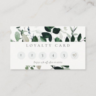 Carte De Visite Feuillage vert Tropical Foliage Fern 6 Punch Loyau