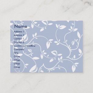 Carte De Visite Feuille bleu - potelé