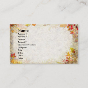 Carte De Visite Feuille d'automne