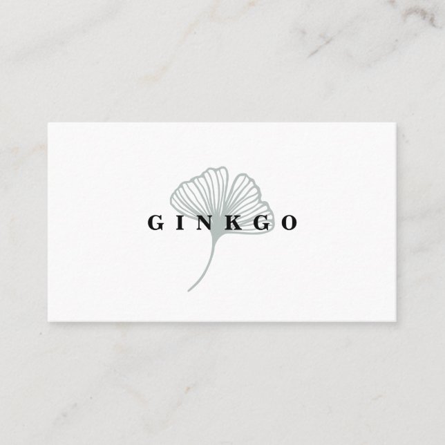 Carte De Visite Feuille de Ginkgo moderne (Devant)