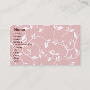 Carte De Visite Feuille rose - affaires