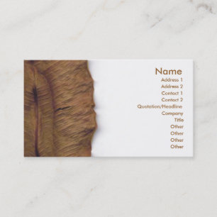 Carte de visite feuille sèche