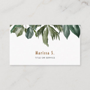 Carte De Visite Feuille tropical moderne