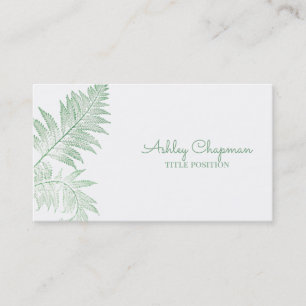 Carte De Visite Feuille verte à la menthe
