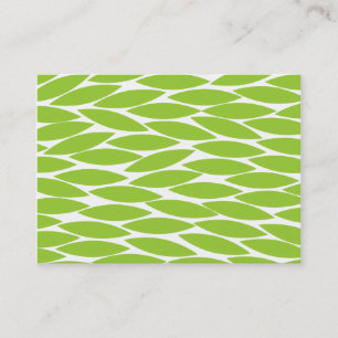 Carte De Visite Feuilles Abstraits - Martian Green