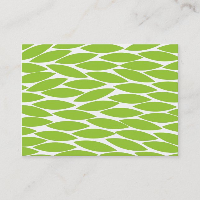 Carte De Visite Feuilles Abstraits - Martian Green (Devant)