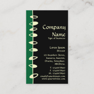 Carte De Visite Feuilles alternatifs - orange, noir et crème