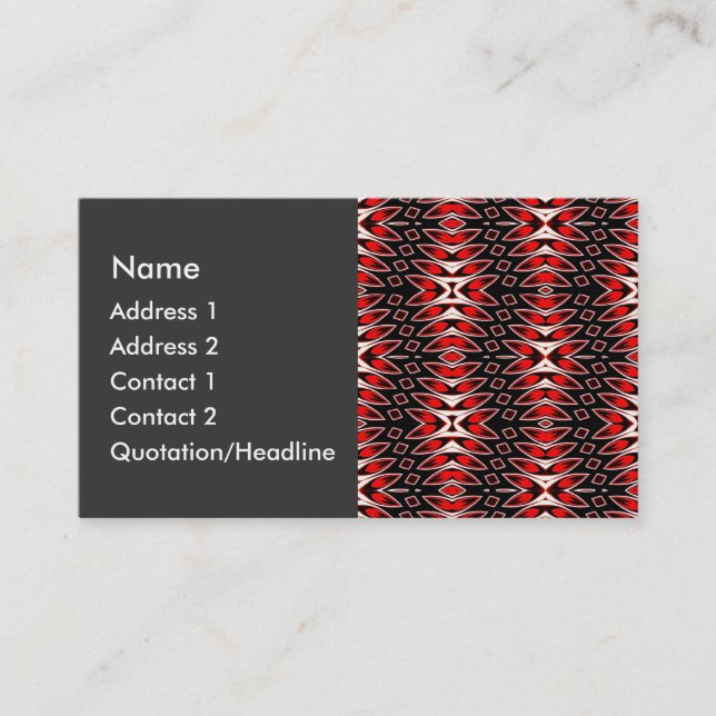 Carte De Visite Feuilles chauds (Devant)