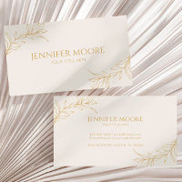 Feuilles minimalistes minimalistes en or beige
