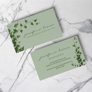 Carte De Visite feuilles photo floral vert eucalyptus