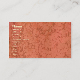 Carte De Visite Feuilles Roses d'impression rouille