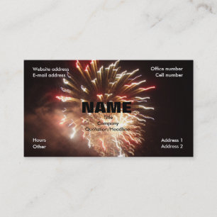 Carte De Visite Feux d'artifice