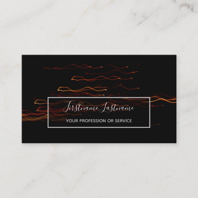 Carte De Visite feux d'artifice Abstrait pluie longue exposition b (Devant)