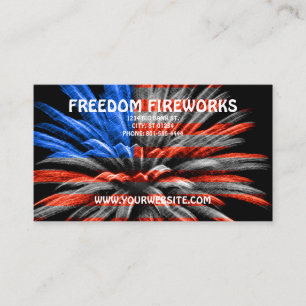 Carte De Visite Feux d'artifice de drapeau des USA