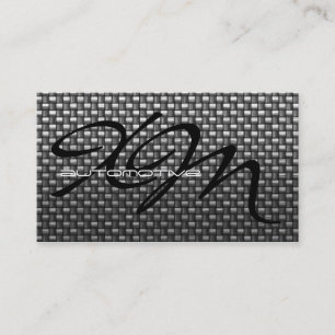 Carte De Visite Fibre noire de carbone texturisée