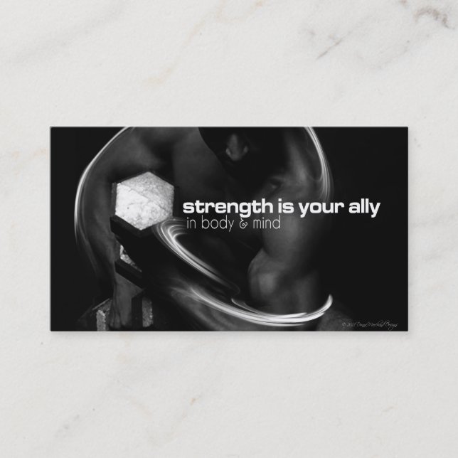 Carte De Visite Fiche d'entraînement de force (Devant)