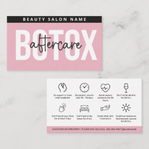 Carte De Visite Fiche d'information de luxe Botox Lip Filler