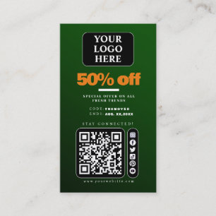 Carte De Visite Fiche promotionnelle du prix du produit des médias