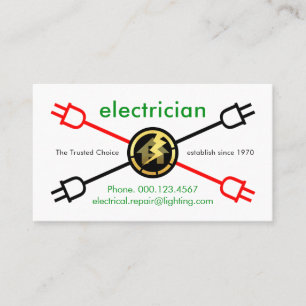 Carte De Visite Fiches électriques à croisement Service électrique
