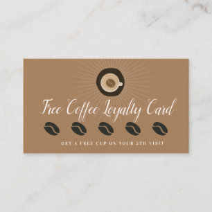 Carte De Visite Fidélité à la récompense du café gratuit