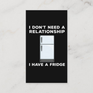 Carte De Visite Fier célibataire j'ai un amoureux du frigo