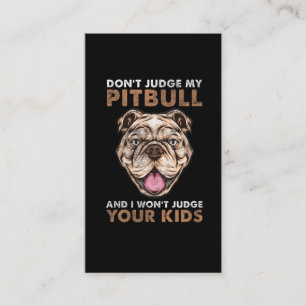 Carte De Visite Fière mère de Pitbull Propriétaire de chien Pit