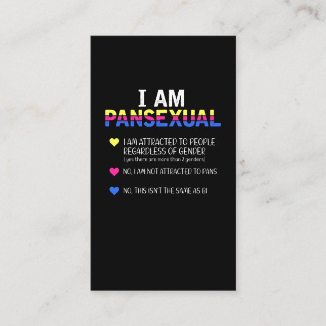 Carte De Visite Fierté transexuelle LGBT Egalité des droits (Devant)