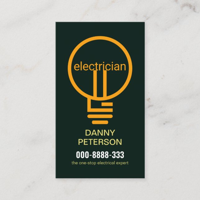 Carte De Visite Filament à bulles électronique moderne et élégant (Devant)