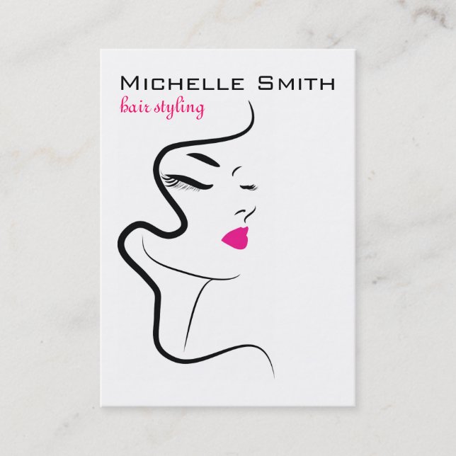 Carte De Visite Fille avec l'icône de marquage à chaud de (Devant)