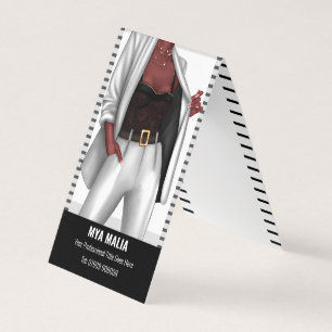 Carte de visite fille chef