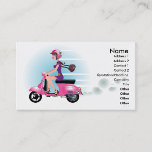 CARTE DE VISITE FILLE DE SCOOTER