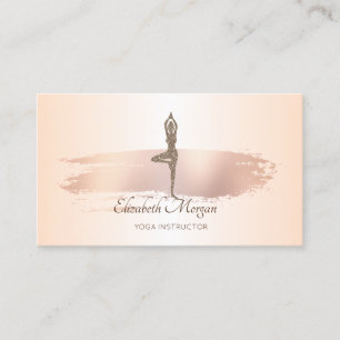 Carte De Visite Fille de yoga Pailletée Élégante Moderne Coup de P