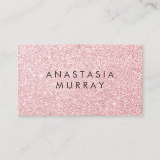 Carte De Visite Fille et Blush Rose Paillettes Or Rose Paillettes
