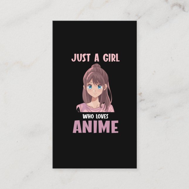 Carte De Visite Fille qui aime l'amoureux de l'Anime Manga Cosplay (Devant)