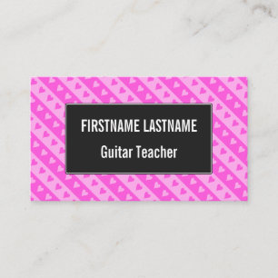 Carte De Visite Fille rose pâle et rose foncé Motif