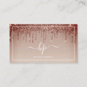 Carte De Visite Fille tendance moderne Parties scintillant rose p