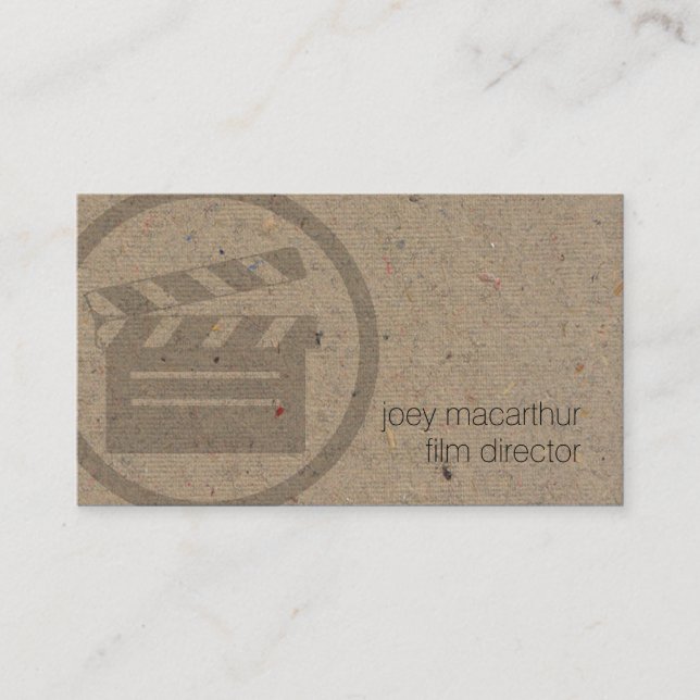 Carte De Visite Film réalisateur Clapperboard Icon Film Photograph (Devant)