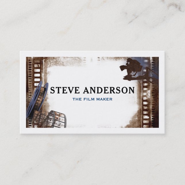 Carte De Visite Filmer Directeur de cinéma d'entreprise Photograph (Devant)