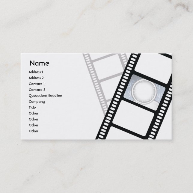 Carte De Visite Filmstrip - affaires (Devant)