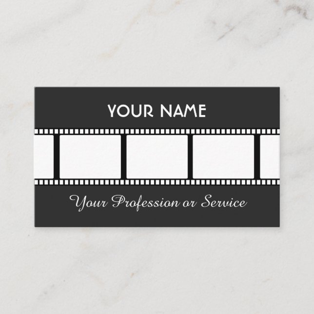 Carte De Visite Filmstrip pour cinéastes et vidéastes (Devant)