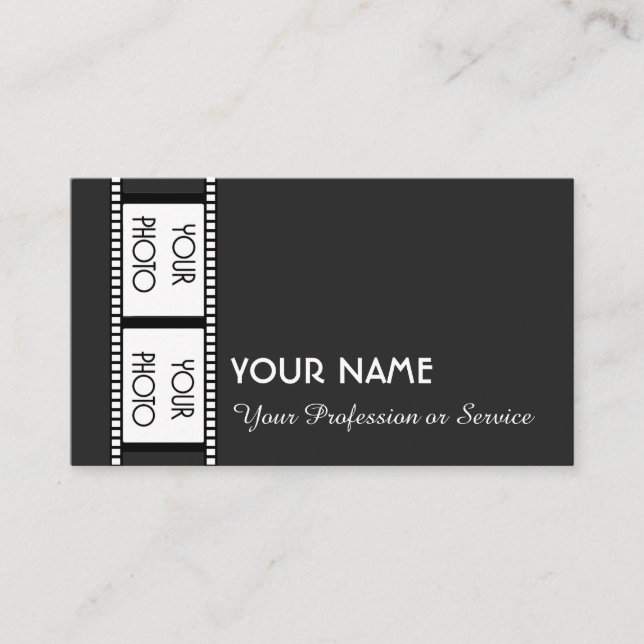 Carte De Visite Filmstrip pour cinéastes et vidéastes (Devant)
