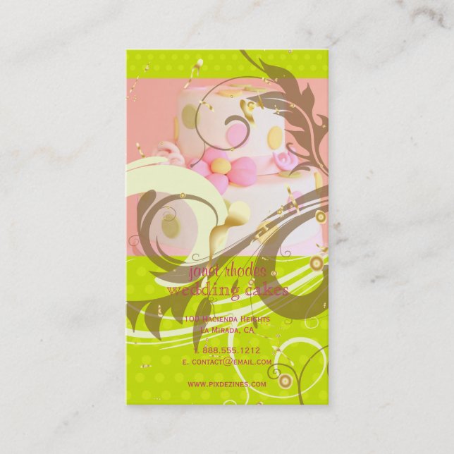 Carte De Visite Fils/arômes d'or Gâteau/boulangerie/pâtisserie (Devant)