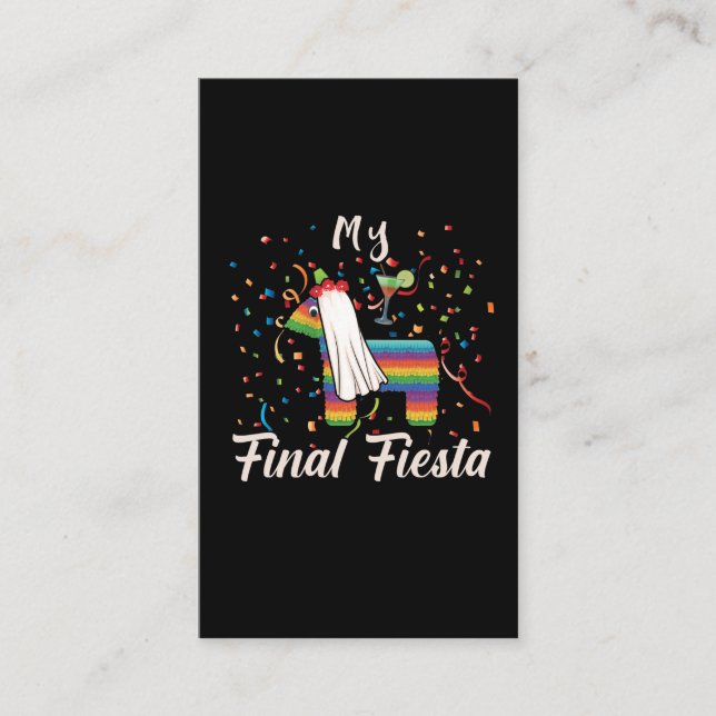 Carte De Visite Finale de la soirée de bachelorette Pinata (Devant)