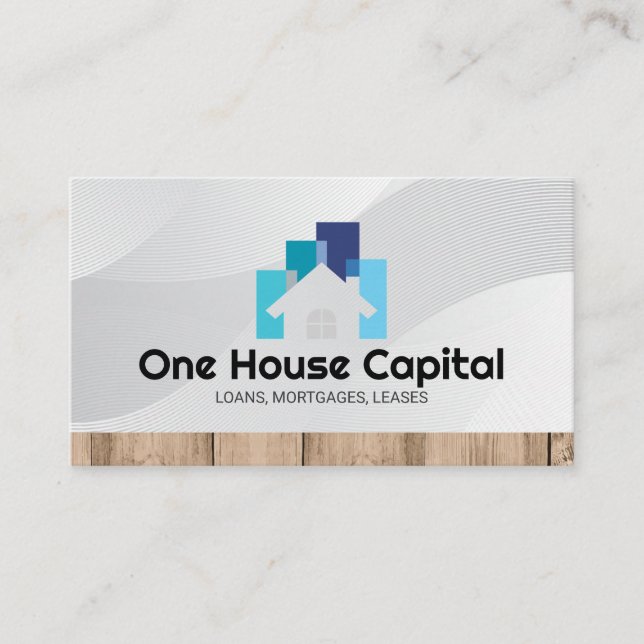 Carte De Visite Financement immobilier | Découpe en bois (Devant)