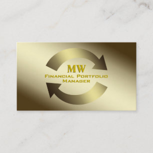 Carte De Visite Financial Portfolio Manager, logo Gold